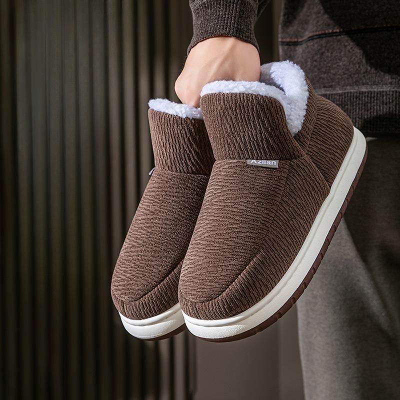 Warm Plush Anti-slip Home Shoes, Cotton Slippers