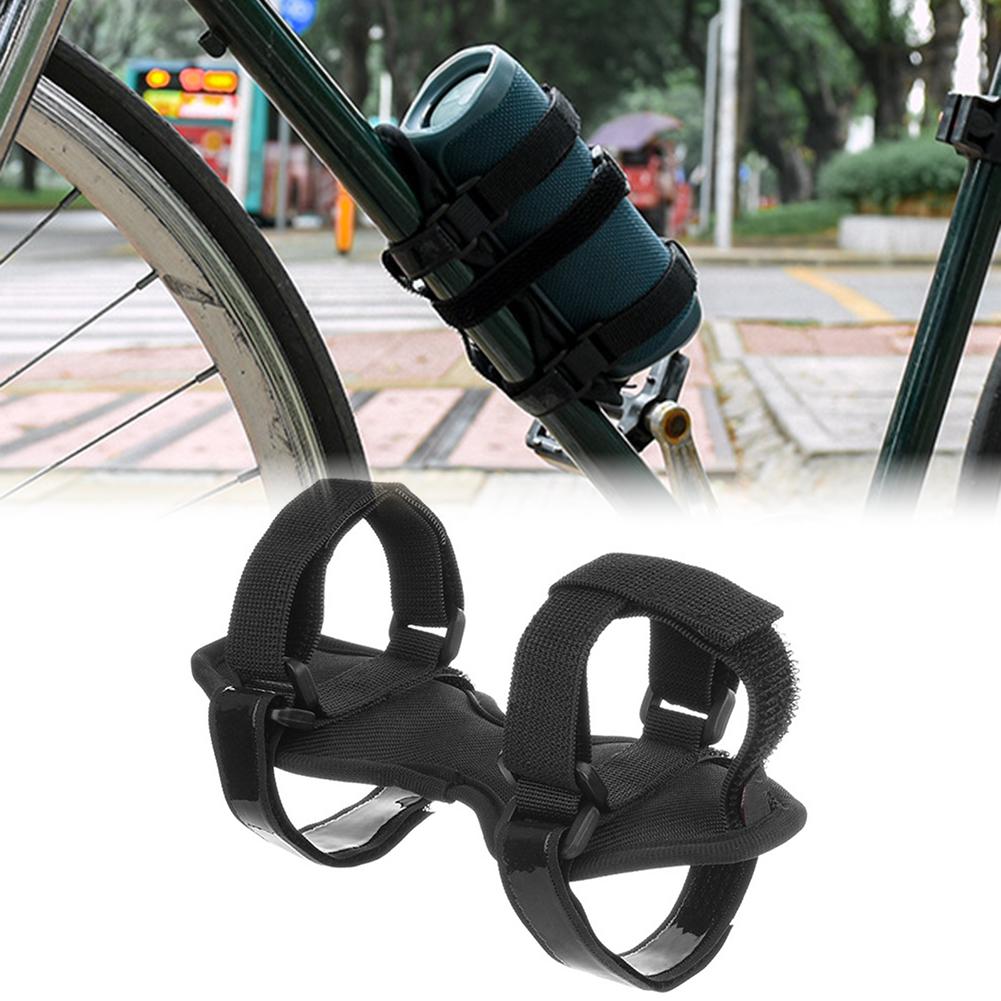 Speaker Mount For JBL Flip 7 And 6 With Adjustable Strap Holder For Bike Handlebar Scooter UTV Motorcycle Rail Black Nylon