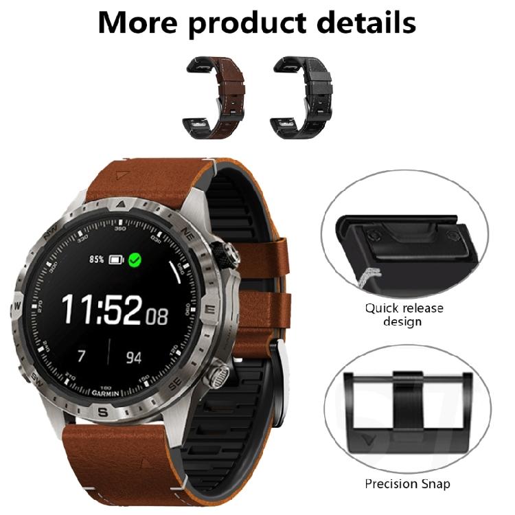 Leather Watch Band 26mm Easy Change Strap Smartwatch Accessories Easyfit Wriststrap Comfortable Wear for Smartwatches