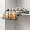 Large Capacity Pull Down Cabinet Spice Rack Space Saving Retractable Spice Rack  Bathroom