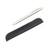 Stylish Faux Leather Pen Case with Brass Dacarpo Clip Ballpoint Pen Set, Pearl Barrel, 2-Pack T23-LS042-TK11-P-2