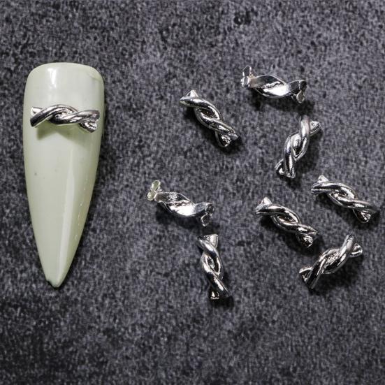 20Pcs Decorative Fade-Resistant Delicate Easy Paste Manicure Decor Twist Nail Ornament Manicure Decor