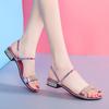 Fashion Women Slippers 2025 New Fashion Sandals Non-Slip Crystal Luxury Ladies Slippers Rivet Rhinestone Low Heels Shoes Slides Women