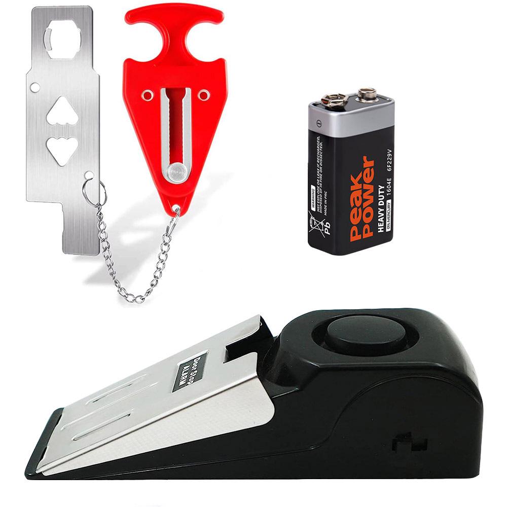 New Anti-Theft Doorstop Alarm: Door Wedge Gap Alarm for Hotel and Home