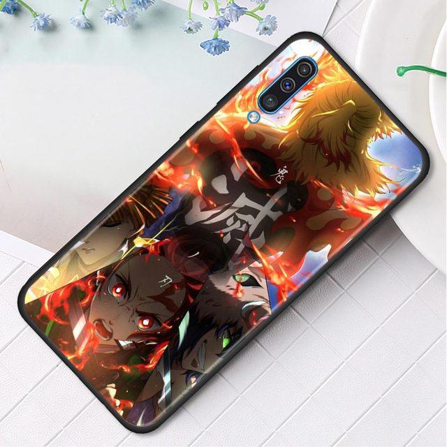 Silikonfodral för Samsung Galaxy A50 A70 A10 A20e A30 A40 A20s A10s A10e A80 A90 A60 A30s skal Shell Demon Slayer Kimetsu Anime