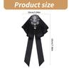 Handmade Ribbon Bows Brooch Men's Suit Shirt Collar Pin Rhinestones Crystal for Special Occasion