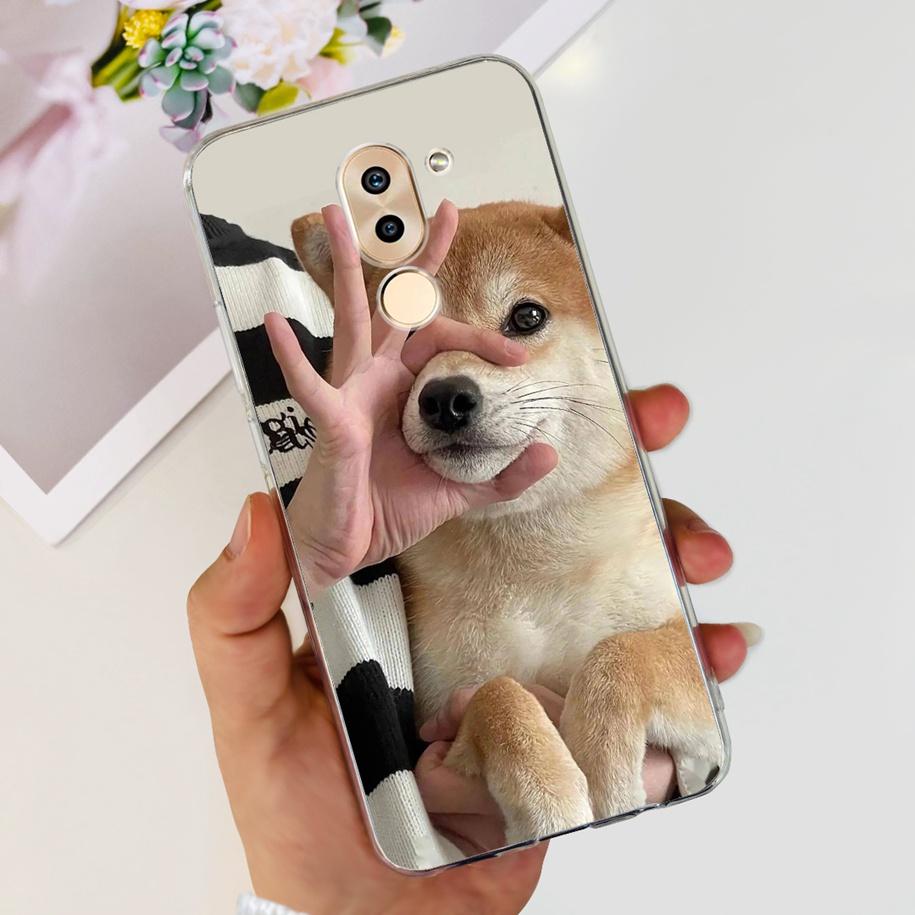 For Honor 6X Case BLN-AL10 BLL-L22 BLN-L21 Cover Fashion Flower Clear Silicone Soft Funda For Huawei Mate 9 Lite GR5 2017 Bumper