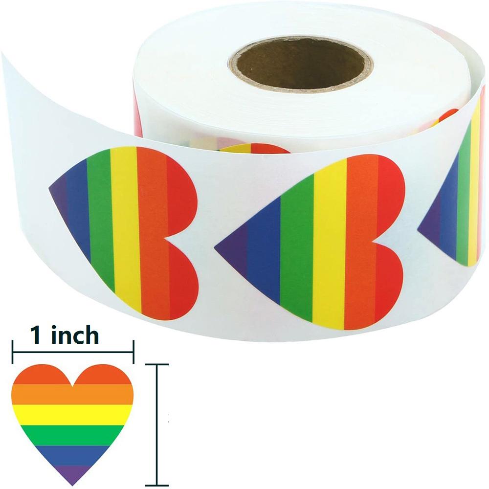 100-500Pcs Top-Grade Valentine'S Premium-Quality Day Top-Grade Stickers Top-Grade Heart First-Class Thank Superior-Grade You Top-Grade