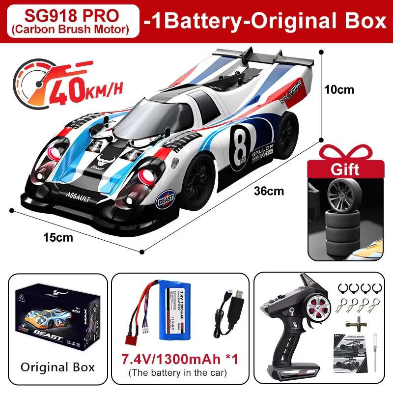 

Новый SG918 MAX 1:16 4WD RC Car 70KM/H 2.4G Remote Control Cars Бесщеточный двигатель Высокоскоростной внедорожный автомобиль для скалолазания со светодиодной подсветкой Игрушка в подарок белый