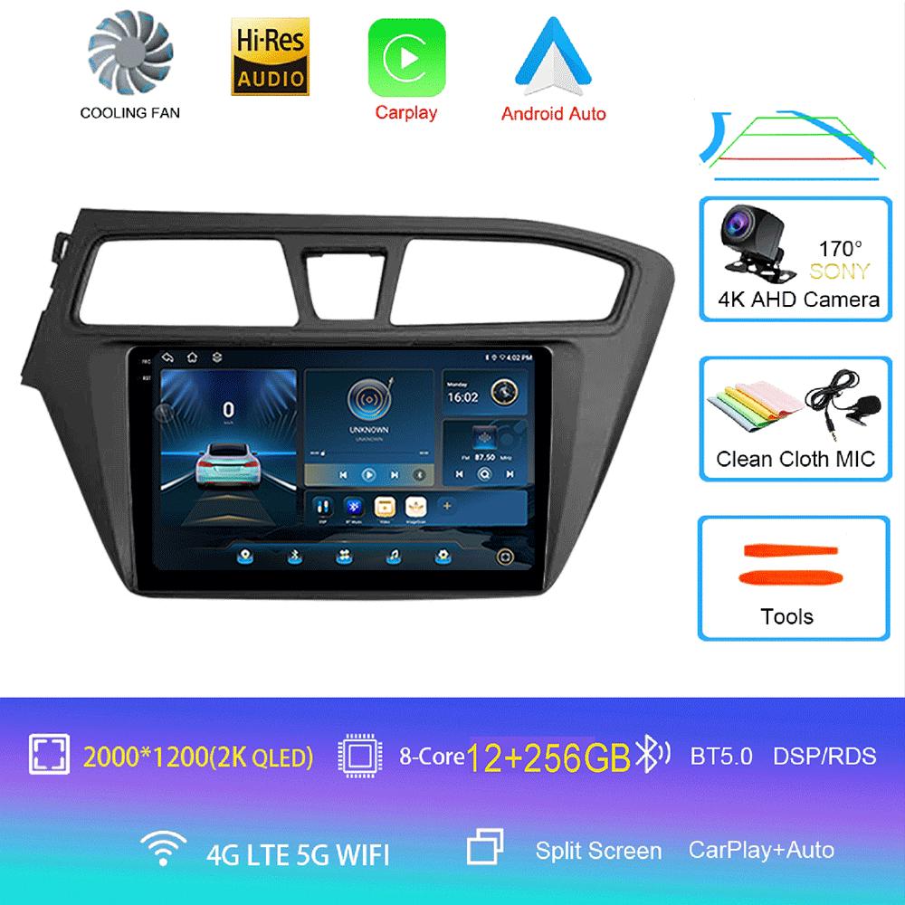 Android 14 WIFI+4G Car Radio For Hyundai I20 LHD 2015 2016 2017 2018 Stereo GPS Carplay Auto Multimedia Video Player 360 Camera