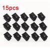 15pcs Mini Rocker Switch SPST Black and Red Snap In Switches Button AC 250V 3A / 125V 6A 2 Pin I/O 10*15mm On-off Switch Rocker