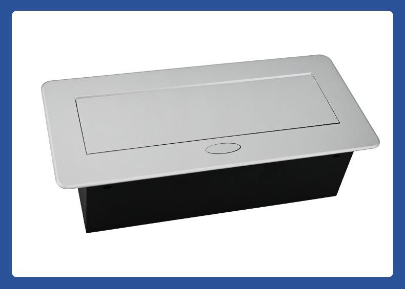 European Standard Desk Power Cord Box: Embedded, Flip-up Multi-functional Hidden Socket