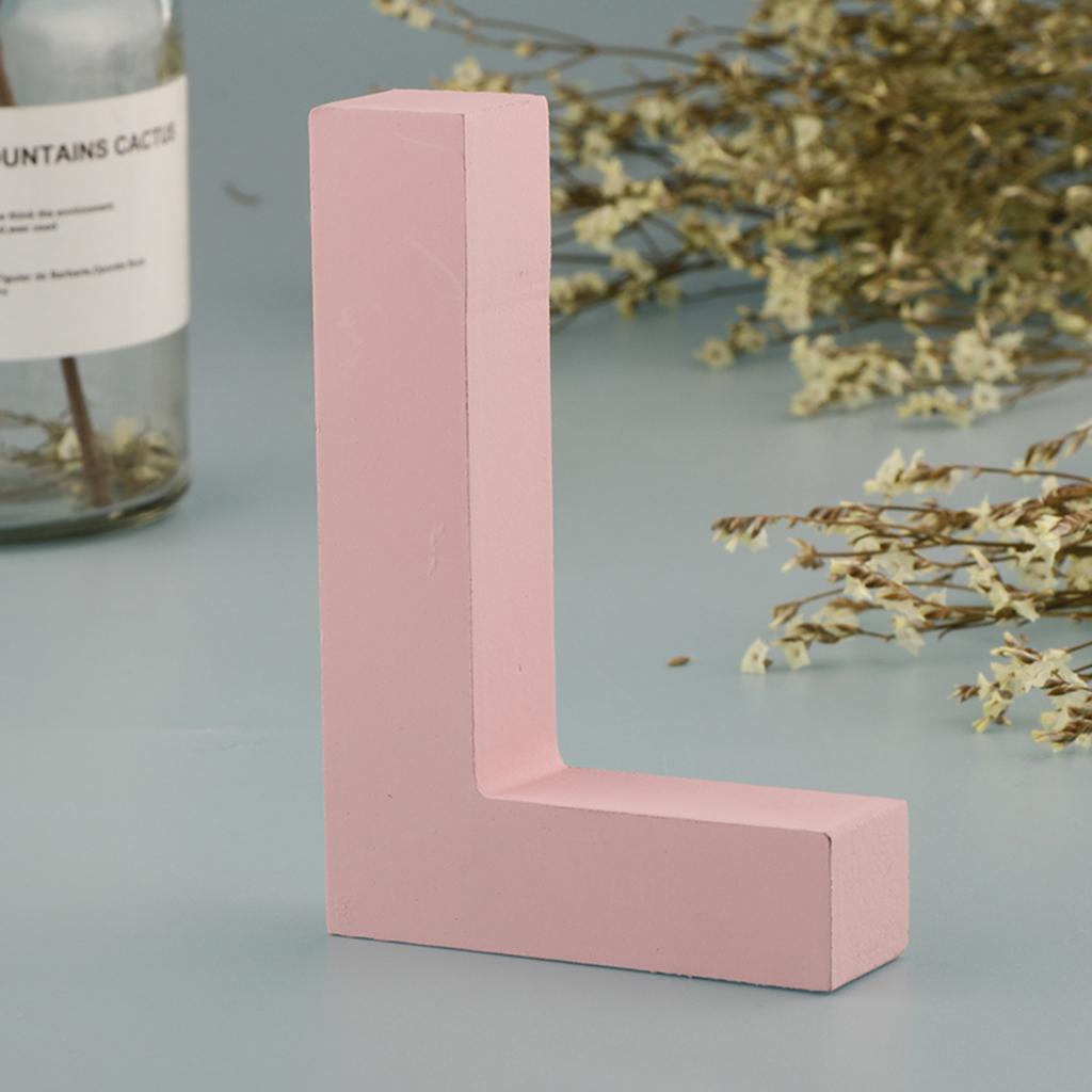 Dřevěné Růžové 26 Písmen Abecedy Svítící Písmena Nástěnná Dveřní Závěsná Cedule A-Z pro Dětský Pokoj Pokojíček Dekorace