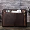 Genuine Leather Laptop Sleeve For MacBook Pro 14 Large Inner Pocket Shockproof