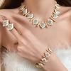 1 Stück Mittelalterliche Rhombus Tropfendes Öl Choker Halsketten Retro Strasssteine Herz Stecker Ohrringe Spleiß Armband Schmucksets W