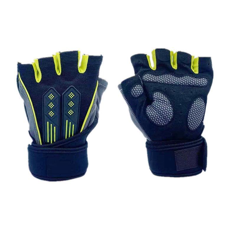 

Полупальцевые перчатки для тяжелой атлетики мужские и женские спортивные фитнес накладки на руки для езды на открытом воздухе, велоспорта, с гантелями, защита ладони, нескользящие XL зелёный