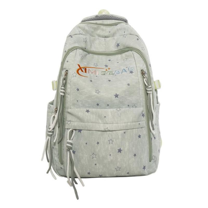 Schoolbag Large Capacity Student Backpack Women's Travel Light Casual Versatile Backpack Star Light Travel College Style School Bag