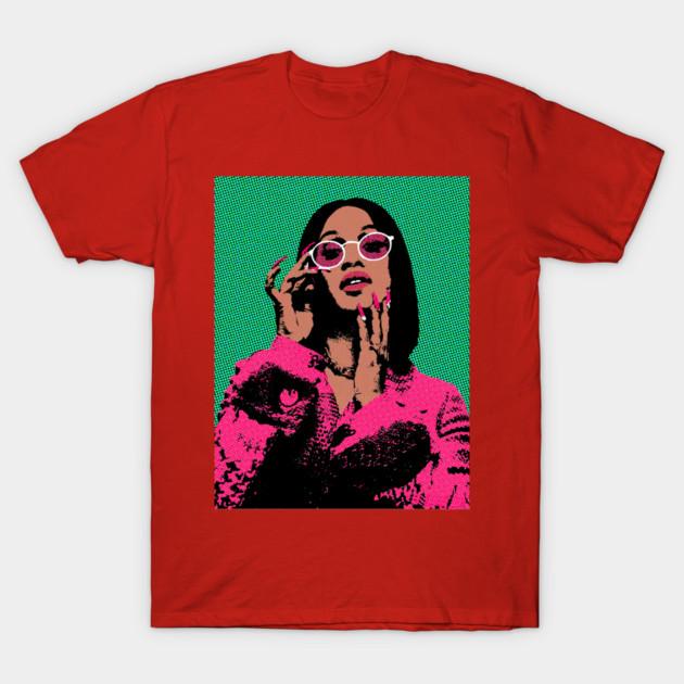 2026 Cardi B Pop Art Graphic Unisexs TShirt Unisex ONeck 100Cotton Short Sleeve Y2k Oversized Fashion Popular Tee Fans Gifts