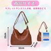 ORIJIRI Women's Shoulder Bag, Pochette, Crossbody Bag, Handbag, 2-Way, Stylish PU Leather (Black)