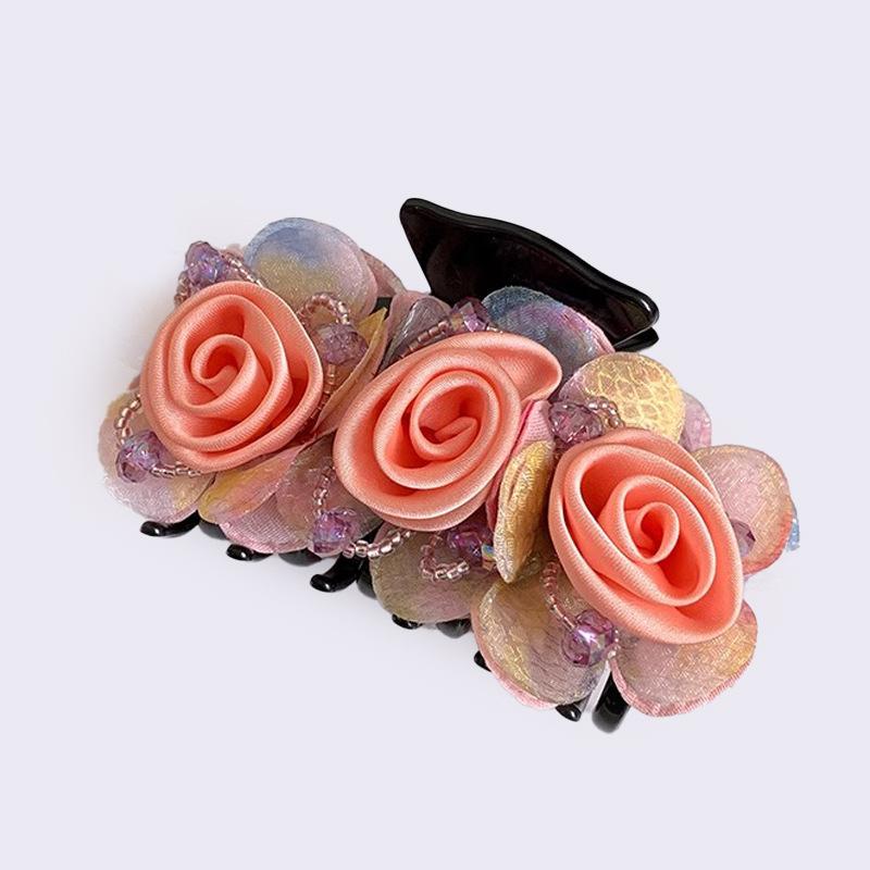 Flower Hair Clips Updo Hair Clips Adult Fashionable Hair Clips Headwear Ponytail Hair Clip Accessories