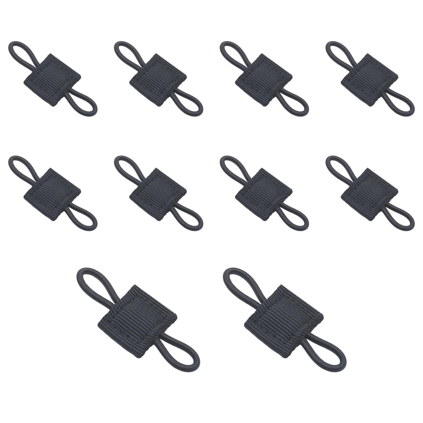 

10 шт. Тактический держатель для снаряжения, клипса, фиксатор строп Molle, эластичная лента с пряжкой для тактических жилетов, рюкзаков чёрный