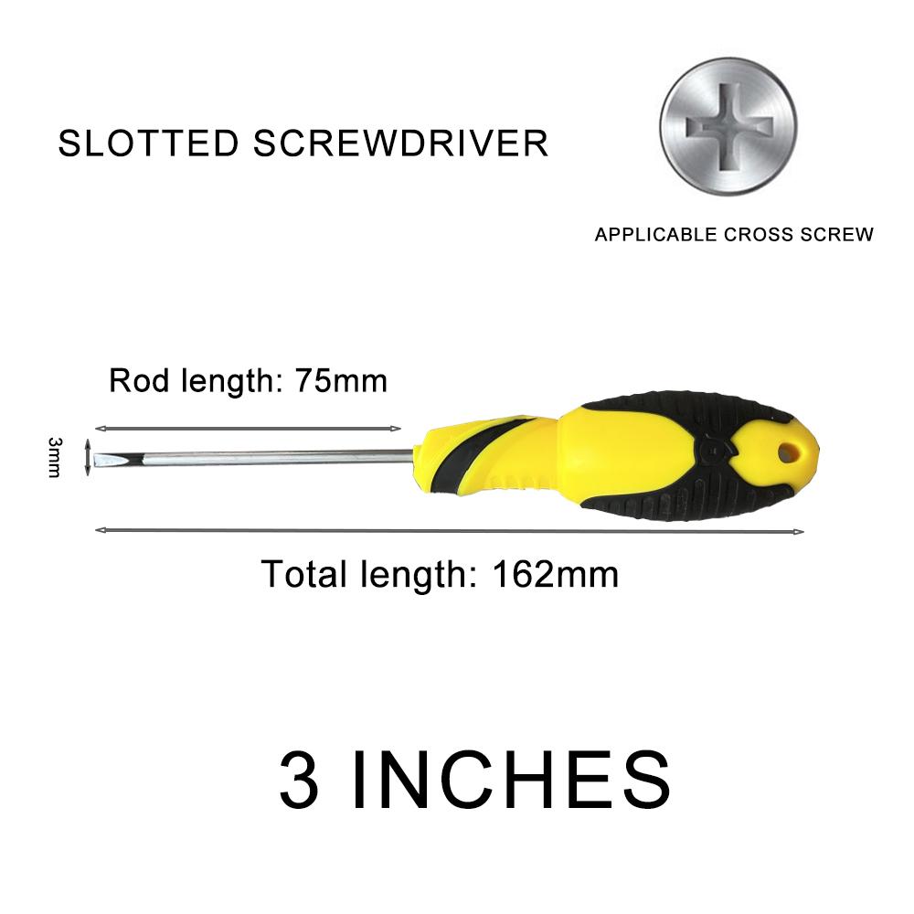 

3/4/5/6/8-дюймовая резиновая противоскользящая ручка Word Cross Strong Magnetic 45# стальная отвертка