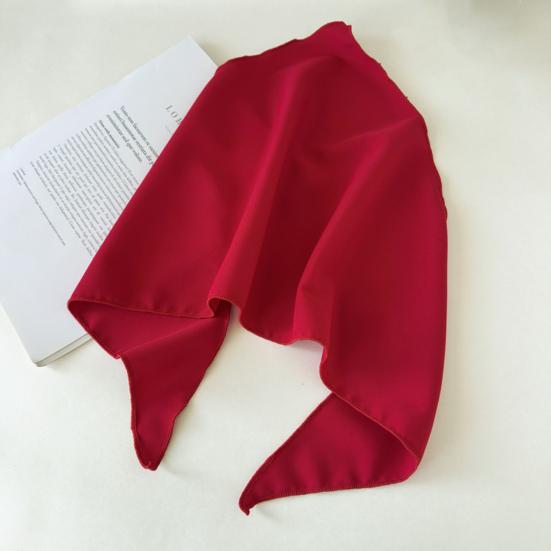 Pure Color Headscarf Large Triangular Scarf for Women Adjustable Strap Turban Headband Soft