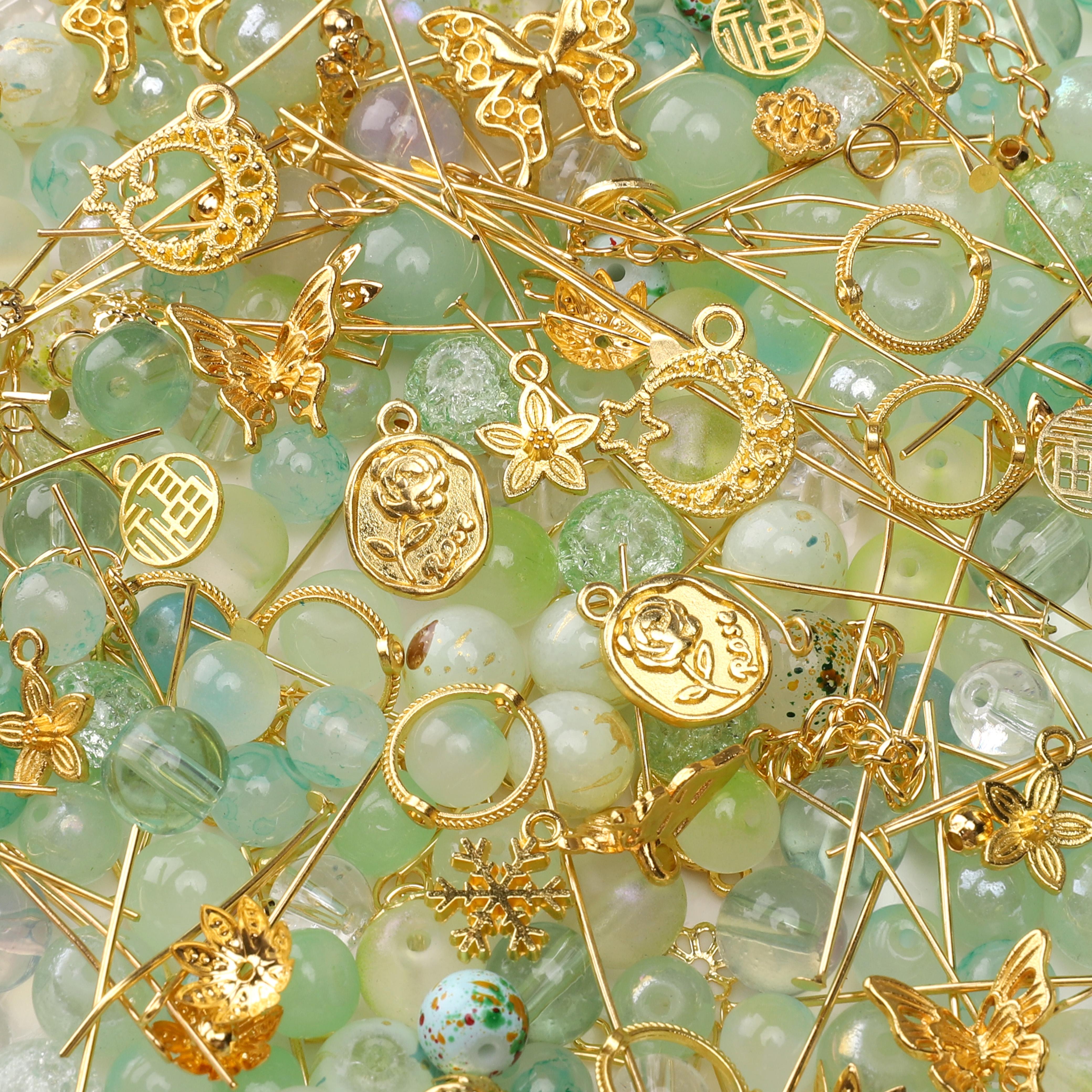 

Скляні намистини Метелик Листя вишні Сплавні шарми Аксесуари для виготовлення ювелірних виробів 04 світло-зелений колір