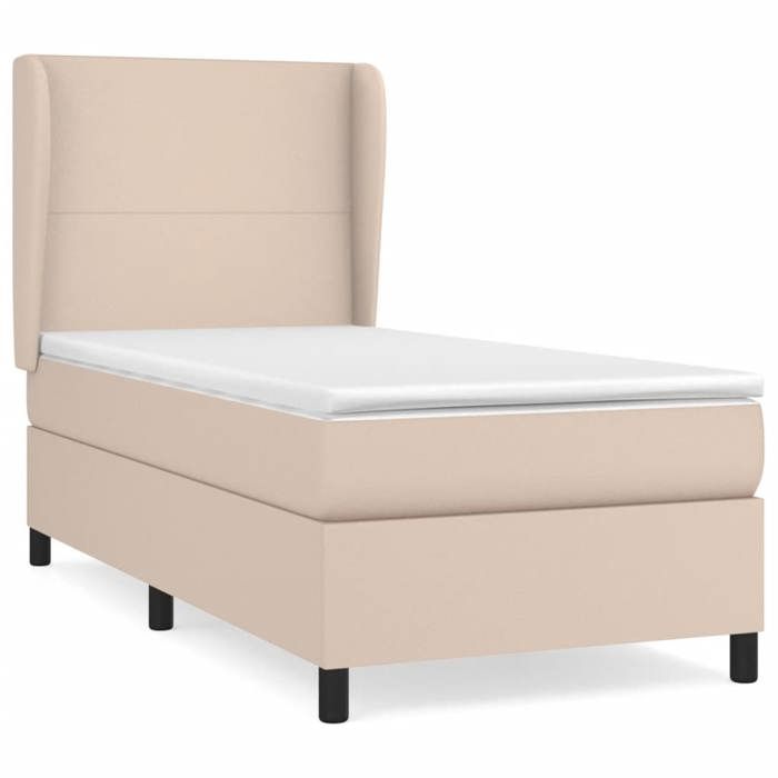 3128888 vidaXL Divan Bed with Mattress Cappuccino 90x190 Cm
