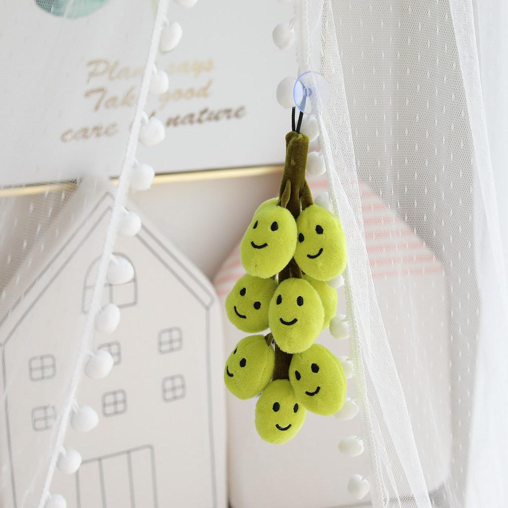 Porte-clés en Peluche Raisin Avec Remplissage en Coton PP Pour Enfants et Adolescents