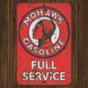Mohawk Gasoline Metal Sign Vintage Antique Replica 8"x12" Gas Station Sign