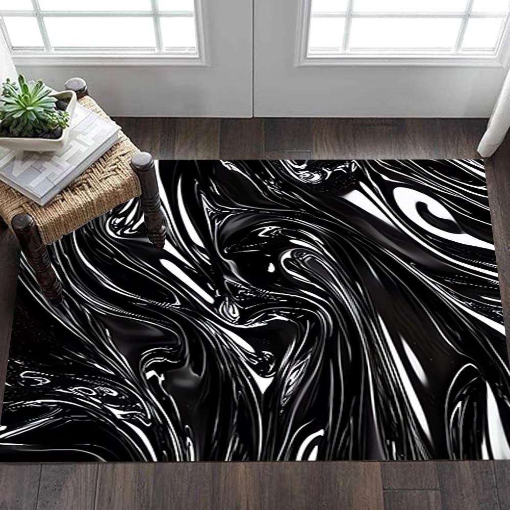 Marble Texture Background Pattern Decoration,Carpet,Living Room,Bedroom, Non-slip,Square rug