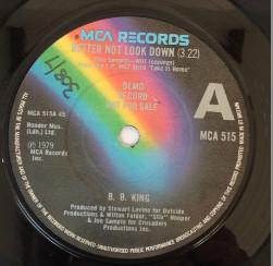 

7inch Record B.B. KING - Better Not Look Down MCA515PROMO MCA 1979 UK Blues Used