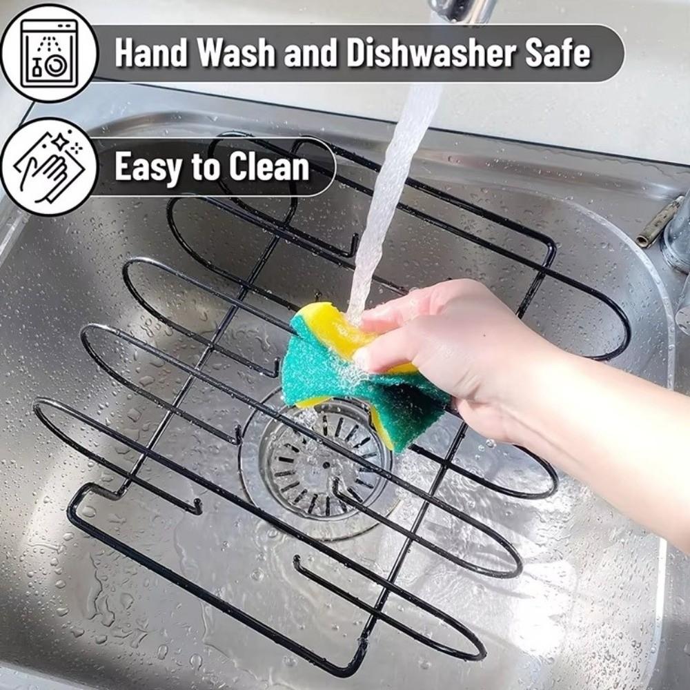 Non-Stick BBQ Rib Racks Carbon Steel Grilling Stand Multi-Purpose Ribs Grill Restaurant