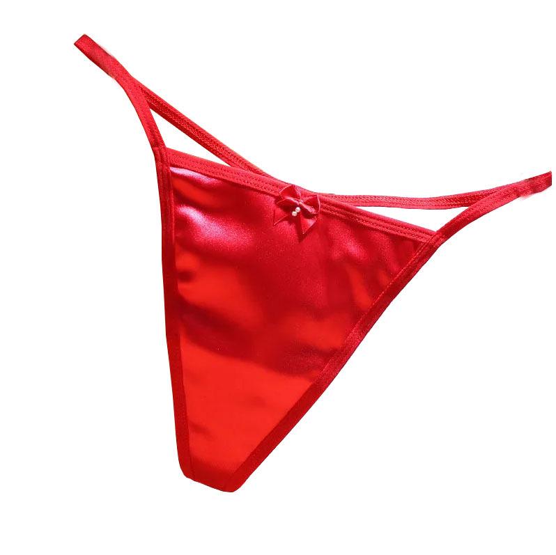 Low-Waist Seamless Satin Plus Size Thong for Women, 200 lbs Capacity, Tight Fit