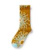 French Retro Abstract Oil Painting Mid-Calf Socks - Trendy Autumn/Winter High-Top Creative Combed Cotton for Women