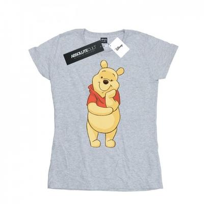 Camiseta feminina/feminina de algodão fofa do Ursinho Pooh