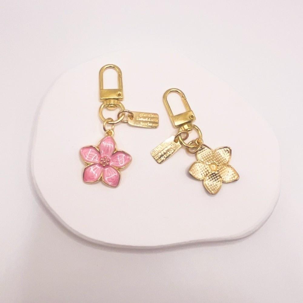 Cute Flower Pendant Ornaments Bag Hanging Funny Cherry Blossom Keychain Backpack Accessory