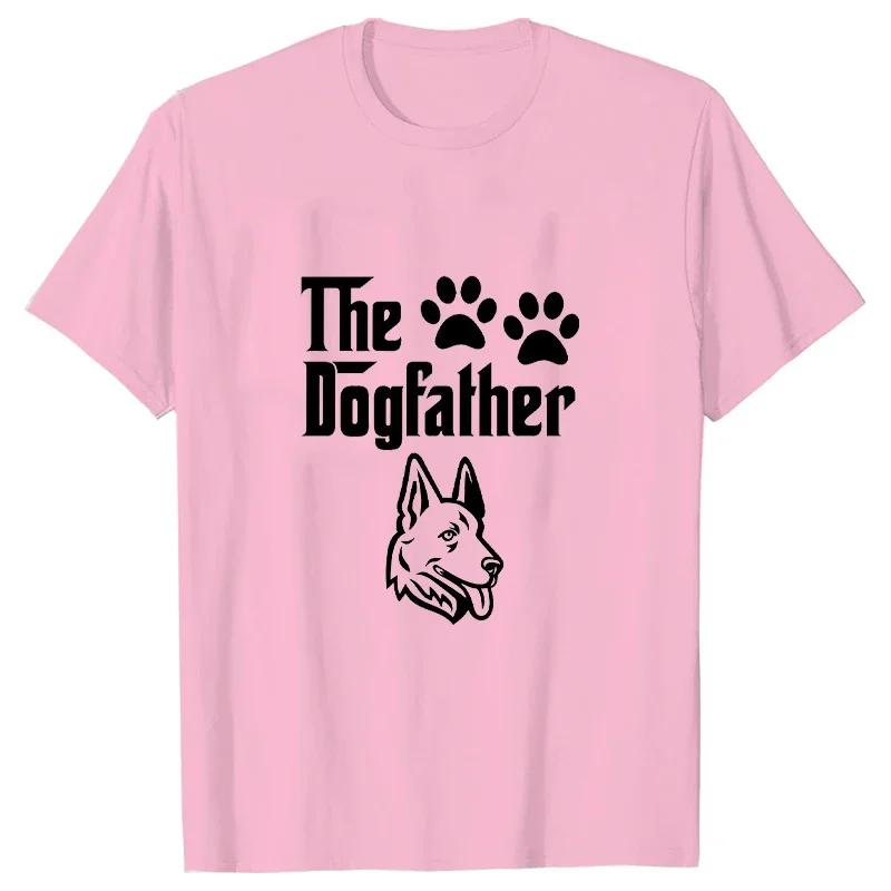 The Dogfather Funny trička pro muže Tričko Psí táta Německý ovčák táta Pánská trička Krátký rukáv Letní oversized tričko Tričko