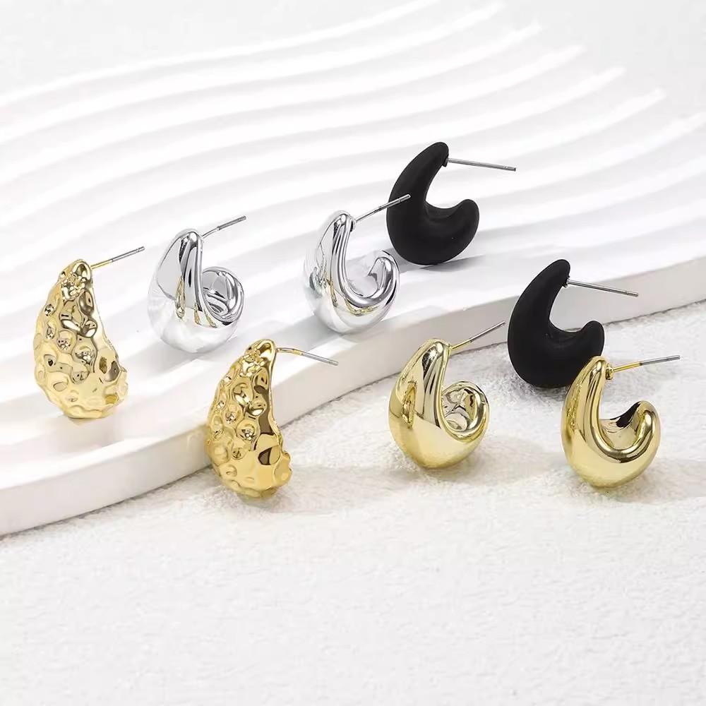 Earrings 4-piece set of water drop Doudou earrings 4-piece set of stylish and simple earrings