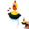 Creative Chicken Fidget Toy Keychain Rechargeable Keychain With Sound & LED Lights Funny Keyboard Clicker Stress Relief Toys