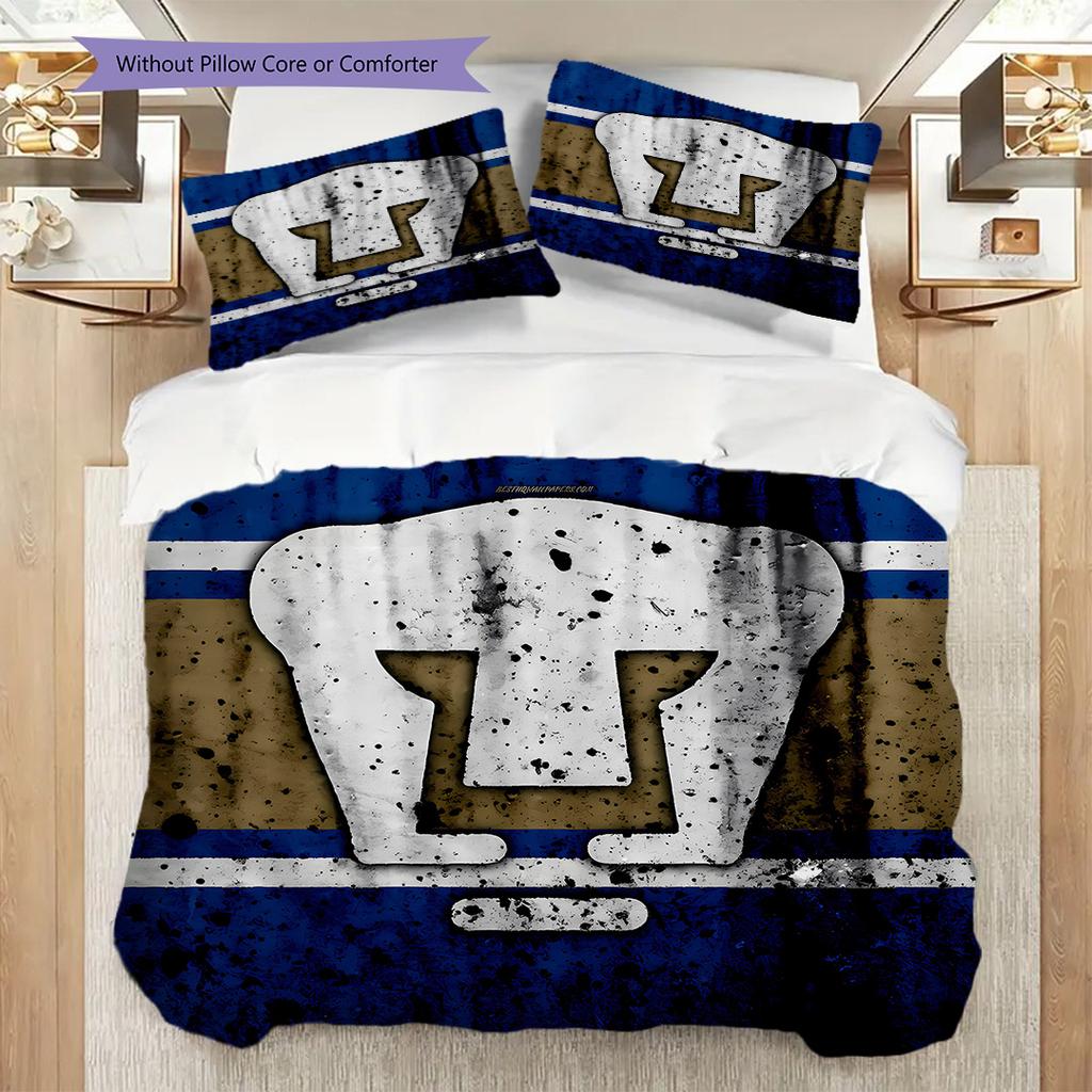 Pumas UNAM Pattern Bedding Quilt Set Quilt Cover Pillowcase Home Decoration Birthday Gift (1 * duvet cover + 2 * pillowcase, without core)