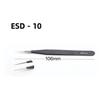 Black Anti-static Stainless Steel Bent Tip Tweezers Set for Nail Art, Journaling, and Household Use