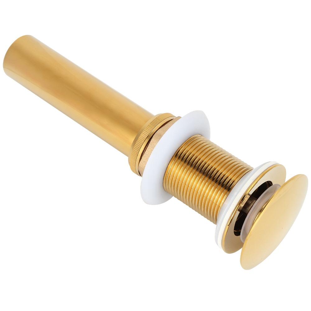 Push Bounce Basin Drain Stopper Polish Gold Finish Draining Stopper Durable Drain Stopper  Bathroom