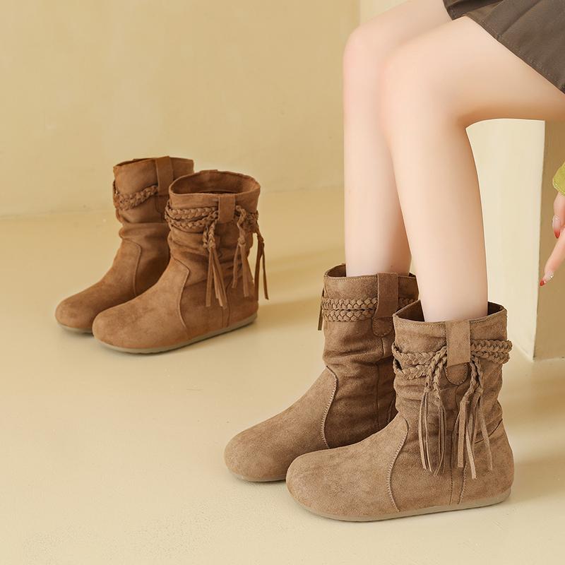 2025 New Stylish Meila Ankle Boots, Retro and Versatile, Slouchy Boots.