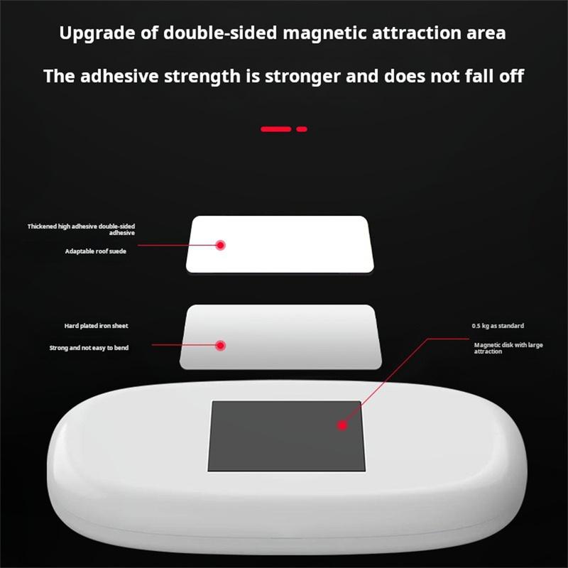 8LED Wireless Touch Light Car Interior USB Reading Light Rechargeable Magnetic Base Auto Roof Trunk Ceiling Lamp 5V