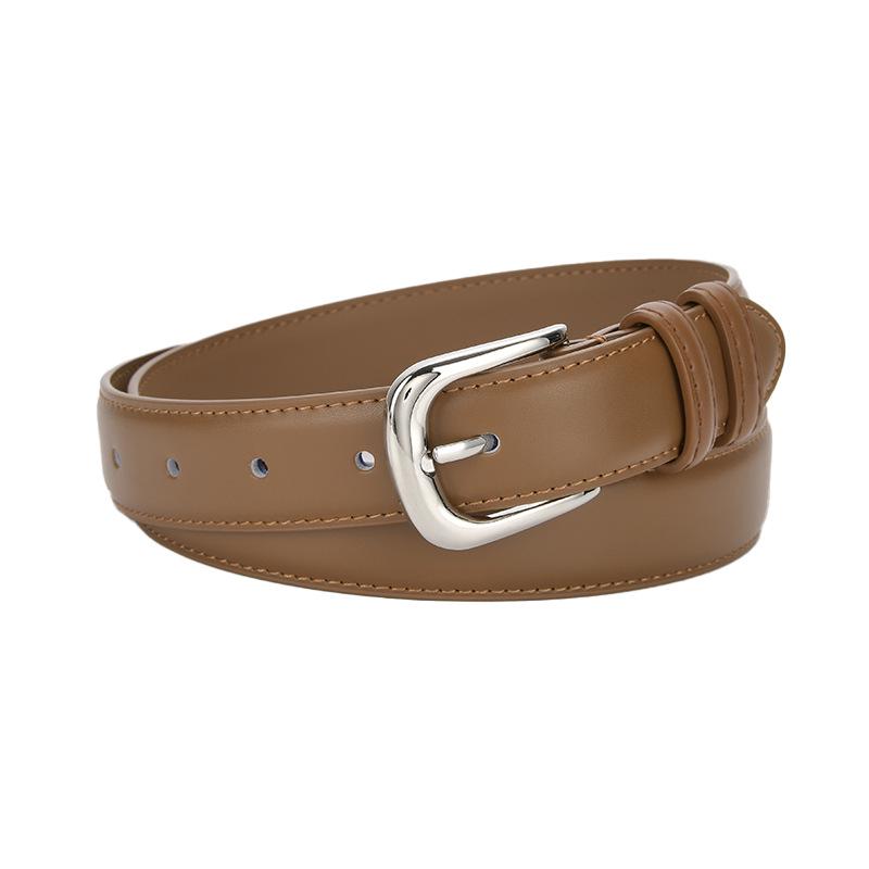 Women's Versatile Leather Belt: Trendy Decorative Fashion for Jeans, Skirts, and Trousers