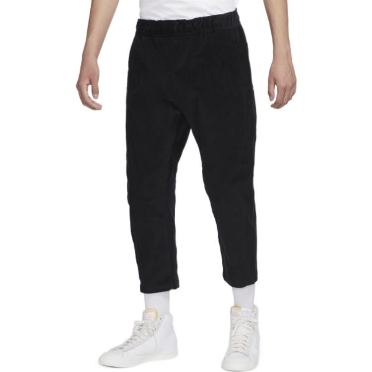 Nike Corduroy Tapered Cropped Casual Pants Men Bottoms Black DO2324-010