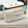 Multi-Functional Sink Rack with Drainage Shelf and Dish Towel Holder Countertop Storage for Sponges Soap Brushes Organization