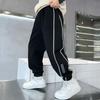 Boys' Spring/Fall Athletic Pants—Large To Extra-Large, Winter Fleece-Lined, Stylish Wide-Leg Casual Pants